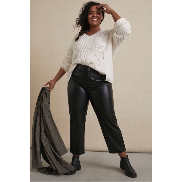 Anthropologie Lettie Vegan Faux Leather Pants - Picture 3 of 5